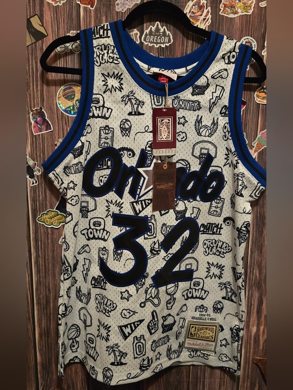 Mitchell & Ness Orlando Magic Shaquille O'Neal 1994-95 Doodle Swingman Jersey